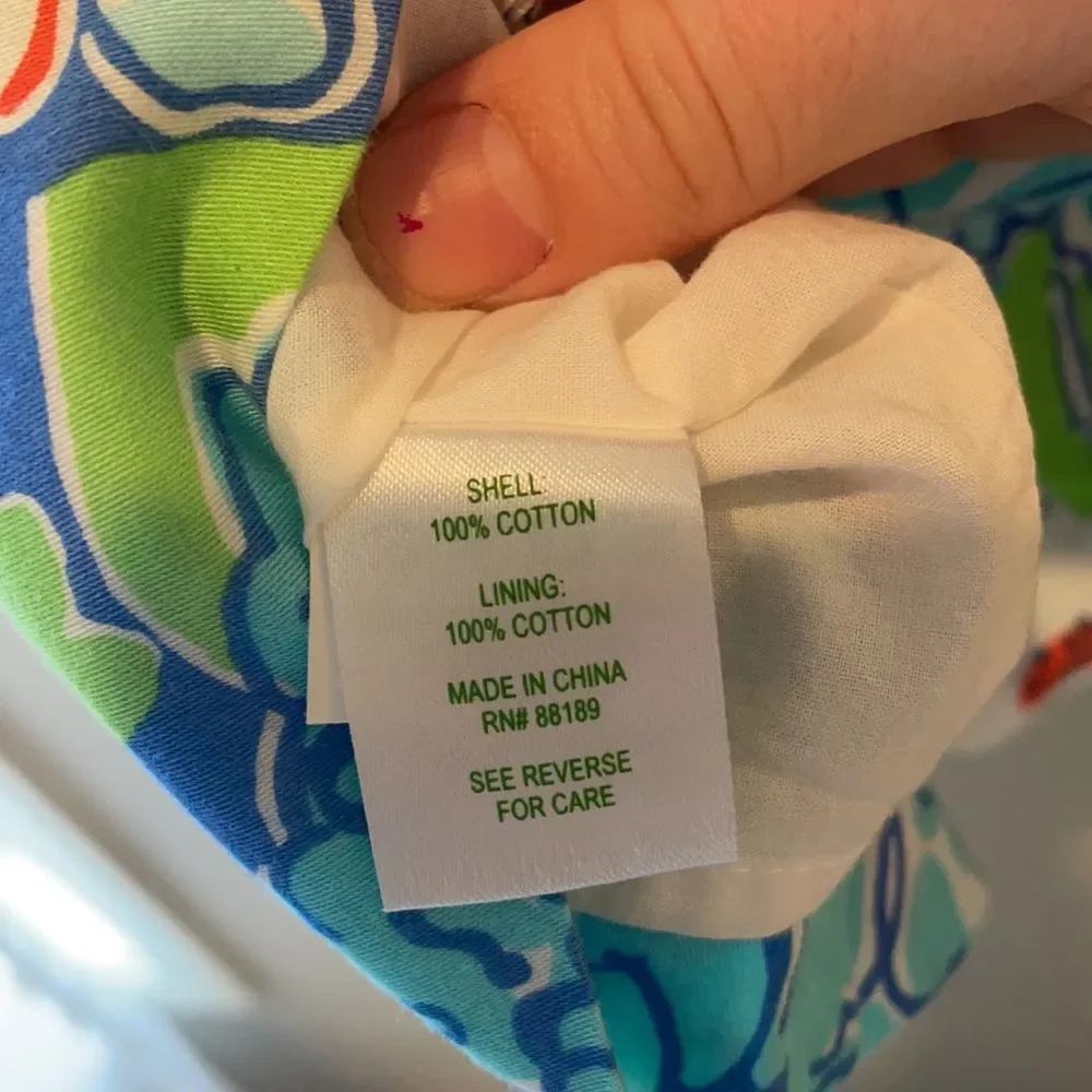 Lilly Pultizer Allura Worthington Blue Mayflower Print Dress Cap Sleeve Floral 0 - Picture 7 of 9